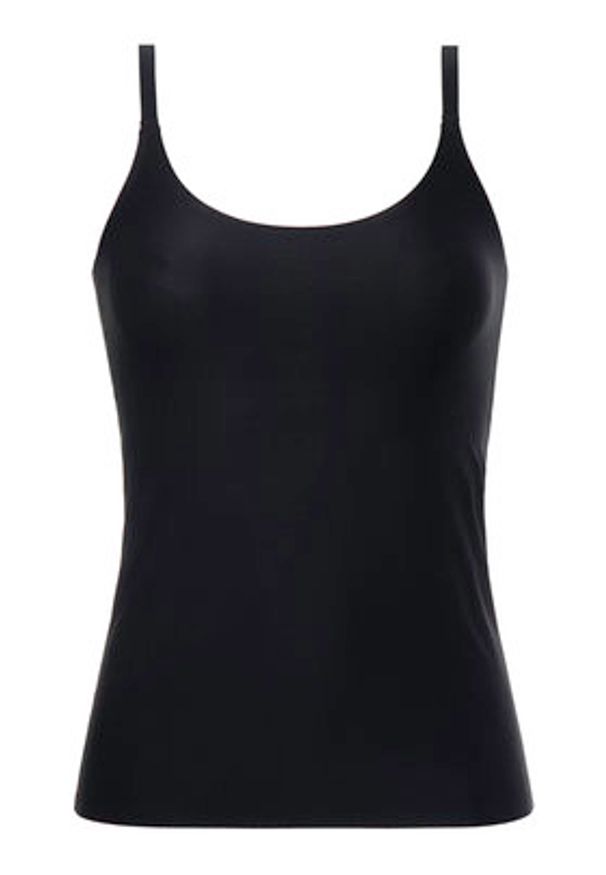 Chantelle Top Soft Stretch C10620 Czarny Slim Fit. Kolor: czarny. Materiał: syntetyk