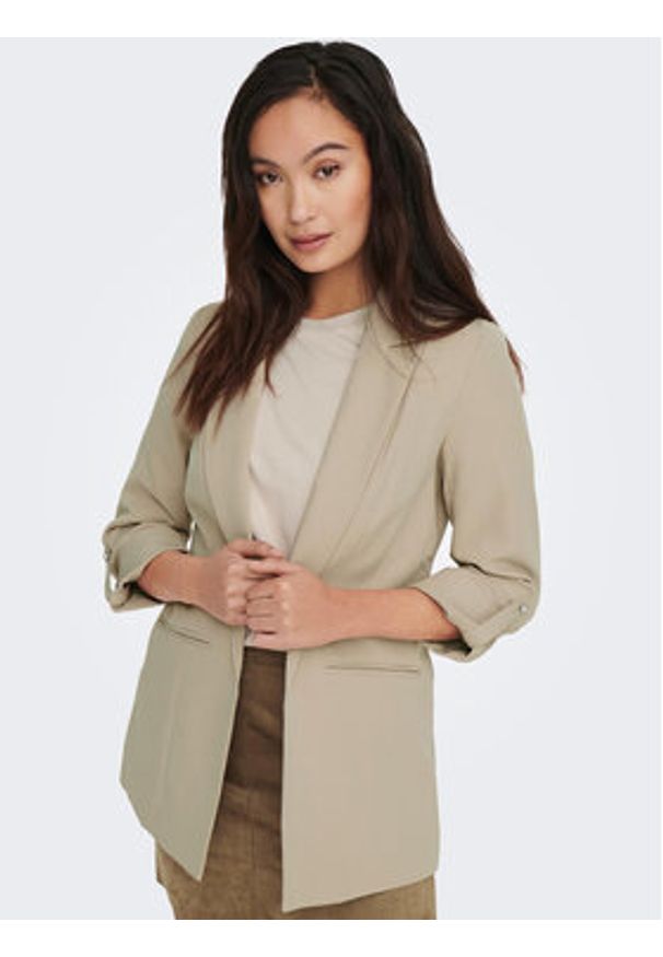 only - ONLY Marynarka Kayle-Orleen 15218743 Beżowy Regular Fit. Kolor: beżowy. Materiał: syntetyk