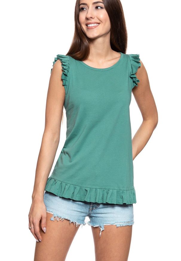 Mustang - MUSTANG T SHIRT DAMSKI Alma C Ruffle 1009470 6318