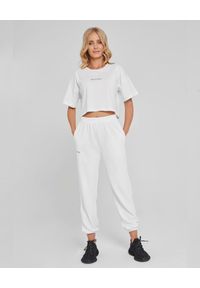 SELF LOVE - Biały t-shirt New York. Okazja: na co dzień. Kolor: biały. Materiał: jeans, dresówka, bawełna. Wzór: nadruk. Styl: casual, sportowy, elegancki #5