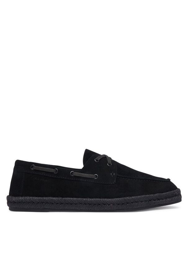 Calvin Klein Espadryle Espadrille Hybrid Boat Su HM0HM02174 Czarny. Kolor: czarny. Materiał: skóra, zamsz
