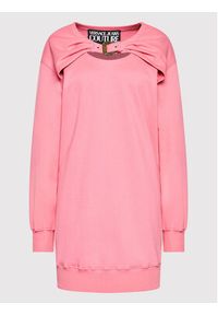 Versace Jeans Couture Bluza 73HAO978 Różowy Relaxed Fit. Kolor: różowy. Materiał: bawełna