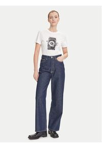Weekend Max Mara T-Shirt Guglia 2525976031 Biały Regular Fit. Kolor: biały. Materiał: bawełna