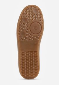 Born2be - Biało-Czarne Płaskie Sneakersy Ozdobione Paskami Glaria. Okazja: na co dzień. Zapięcie: pasek. Kolor: biały. Materiał: jeans. Wzór: aplikacja #5