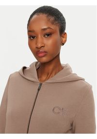 Calvin Klein Bluza Satin K20K207955 Beżowy Regular Fit. Kolor: beżowy. Materiał: syntetyk, bawełna #3
