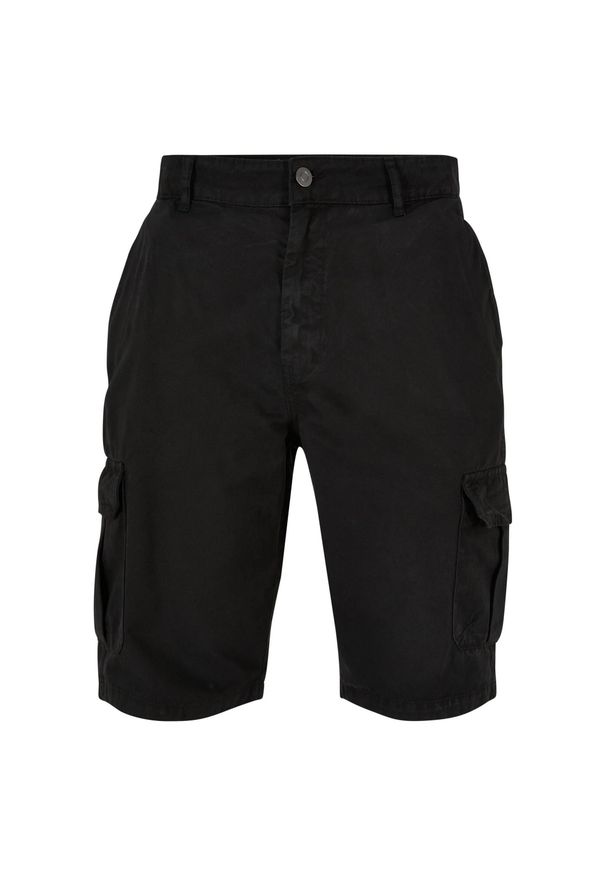Urban Classics - Spodenki Męskie Bermudy Gładkie Cargo. Kolor: czarny. Wzór: gładki. Sport: turystyka piesza