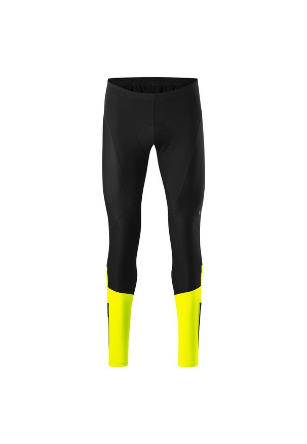 GONSO - Legginsy Gonso Essential Softshell. Kolor: wielokolorowy, żółty, zielony. Materiał: softshell. Sport: kolarstwo