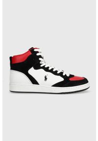 Polo Ralph Lauren sneakersy skórzane Polo Crt Hgh kolor czarny 809913454003. Nosek buta: okrągły. Kolor: czarny. Materiał: skóra #1
