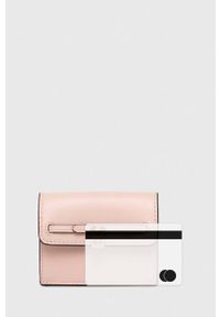 MICHAEL Michael Kors portfel skórzany damski kolor różowy. Kolor: różowy. Materiał: skóra #4