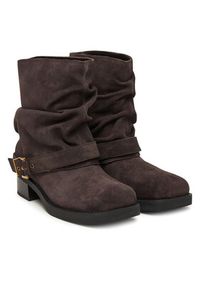 MICHAEL Michael Kors Botki Colby 40F5COFE5S Brązowy. Kolor: brązowy. Materiał: skóra, zamsz #4