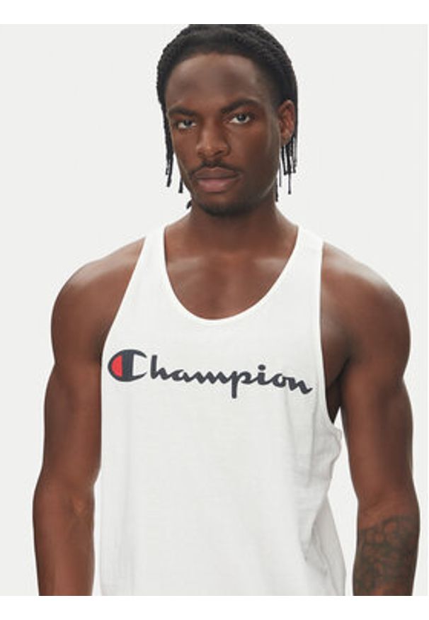 Champion Tank top 220780 Biały Standard Fit. Kolor: biały. Materiał: bawełna