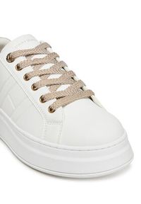 TOMMY HILFIGER - Tommy Hilfiger Sneakersy Low Cut Lace-Up T3A9-33751-1355 S Biały. Kolor: biały. Materiał: skóra, skóra ekologiczna #4