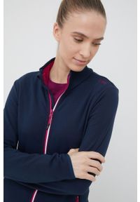 CMP bluza sportowa damska kolor granatowy gładka. Kolor: niebieski. Materiał: włókno, materiał. Wzór: gładki. Styl: sportowy #2