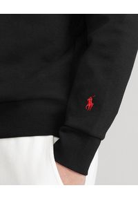 Ralph Lauren - RALPH LAUREN - Czarna bluza z logo. Typ kołnierza: polo, bez kaptura. Kolor: czarny. Materiał: tkanina. Długość rękawa: długi rękaw. Długość: długie. Wzór: haft, nadruk #4