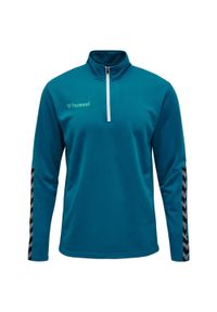 Bluza do piłki ręcznej dla dzieci Hummel demi-zip hml AUTHENTIC. Kolor: turkusowy, niebieski, wielokolorowy. Materiał: materiał. Sport: fitness