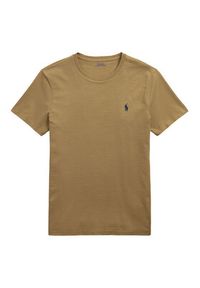 Polo Ralph Lauren T-Shirt 710671438429 Beżowy Custom Slim Fit. Typ kołnierza: polo. Kolor: beżowy. Materiał: bawełna #4