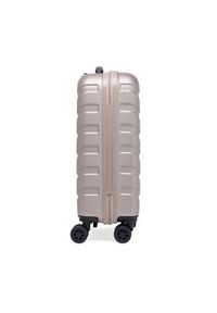 Gino Rossi - GINO ROSSI Walizka kabinowa CEO-GIN-S-002-05-GOLD Złoty. Kolor: złoty. Materiał: materiał #5