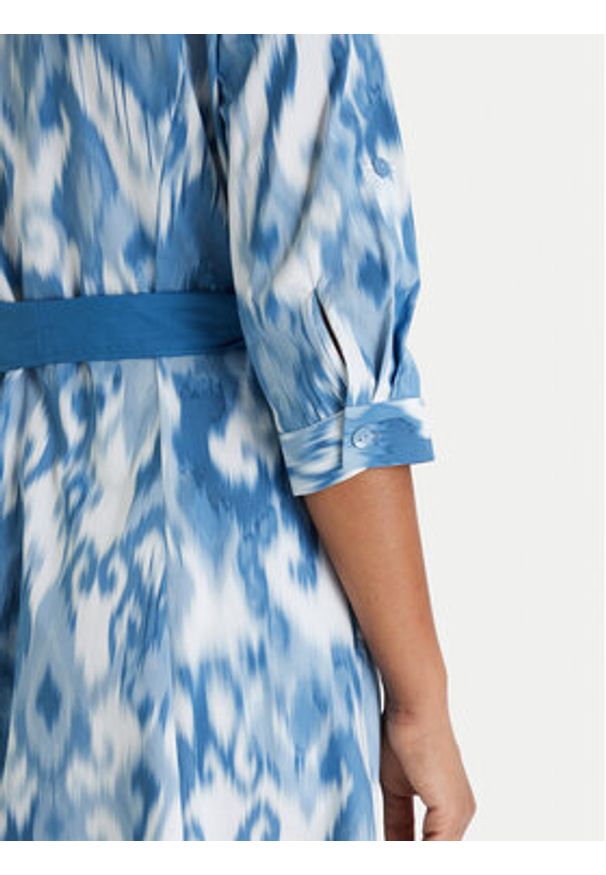 Luisa Spagnoli Sukienka koszulowa Palato 542965 Niebieski Regular Fit. Kolor: niebieski. Materiał: bawełna. Typ sukienki: koszulowe