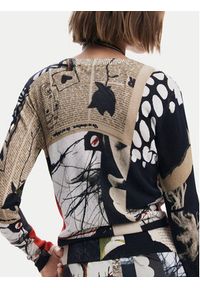 Desigual Sweter Collagelacro 25SWJF27 Kolorowy Regular Fit. Materiał: wiskoza. Wzór: kolorowy