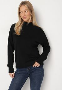 Born2be - Czarny Golf z Metalicznymi Guzikami Aderlia. Okazja: na spotkanie biznesowe, do pracy, na co dzień. Typ kołnierza: golf. Kolor: czarny. Materiał: jeans. Styl: elegancki, biznesowy, klasyczny, casual #7