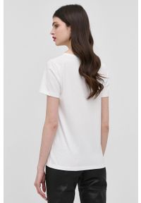 Morgan t-shirt damski kolor biały. Okazja: na co dzień. Kolor: biały. Materiał: bawełna. Wzór: nadruk. Styl: casual #2