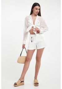 Elisabetta Franchi - Szorty damskie lniane ELISABETTA FRANCHI. Materiał: len
