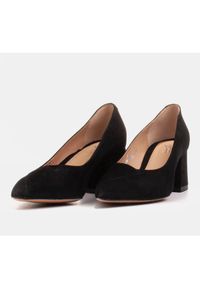 Marco Shoes Eleganckie czarne czółenka 1434P damskie z zamszu. Kolor: czarny. Materiał: zamsz. Styl: elegancki #2
