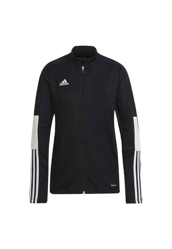Adidas - Kurtka adidas Tiro Jacket, Kobiety. Kolor: czarny. Materiał: poliester, materiał. Sport: piłka nożna