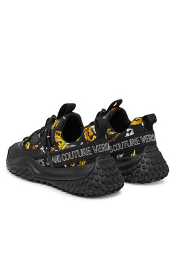 Versace Jeans Couture Sneakersy 78YA3SN2 Czarny. Kolor: czarny. Materiał: materiał