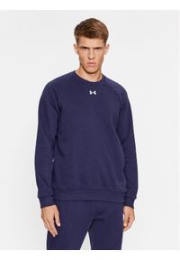 Under Armour Bluza Ua Rival Fleece Crew 1379755 Granatowy Loose Fit. Kolor: niebieski. Materiał: bawełna #1