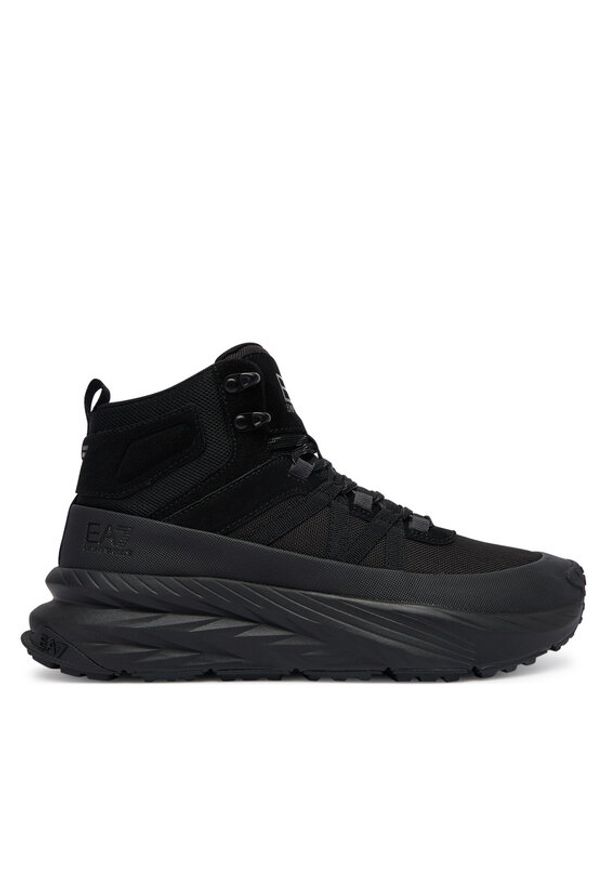 EA7 Emporio Armani Sneakersy Stivale 7X000299 AF18450 MZ042 Czarny. Kolor: czarny. Materiał: materiał