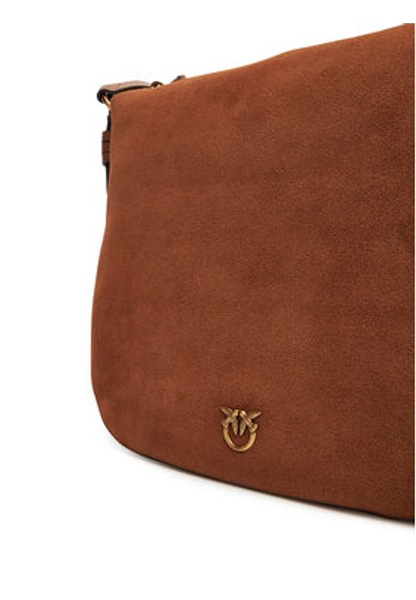 Pinko - PINKO Torebka Hobo Zip Around Classic Al 25-26 PLTT 105113 A2JH Brązowy. Kolor: brązowy. Materiał: skórzane, zamszowe