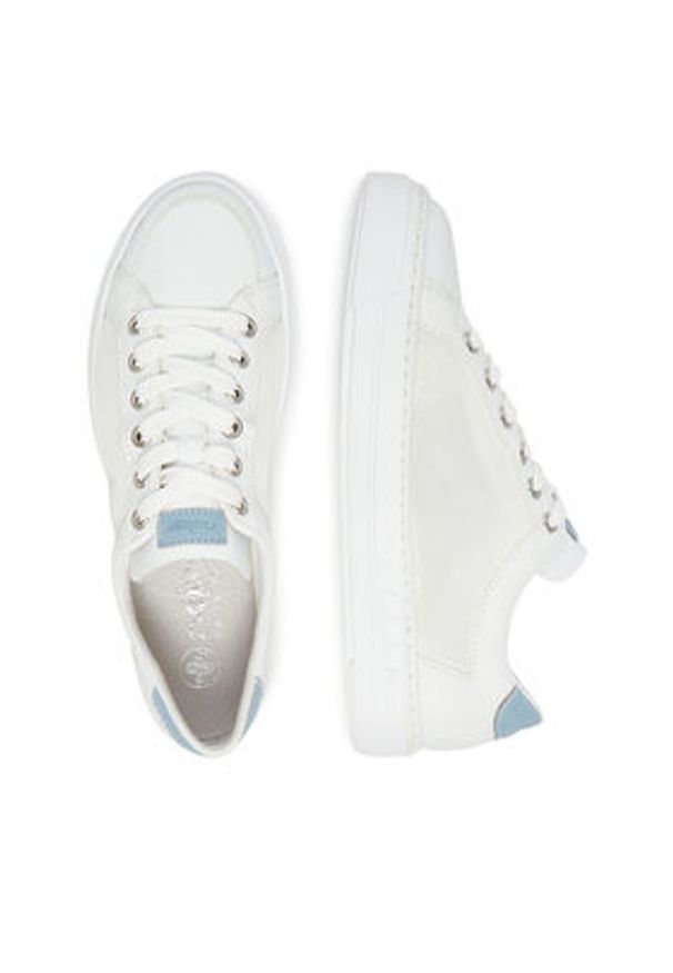 Rieker Sneakersy L8803-80 Biały. Kolor: biały. Materiał: materiał