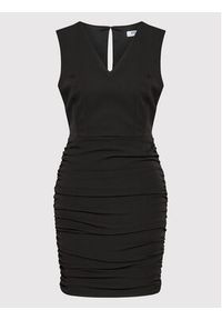 DeeZee Sukienka koktajlowa Entermity PLY033 Czarny Slim Fit. Kolor: czarny. Materiał: syntetyk. Styl: wizytowy