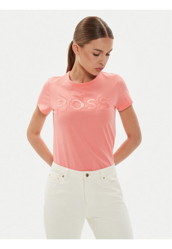 BOSS - Boss T-Shirt Eventsa 50514967 Różowy Regular Fit. Kolor: różowy. Materiał: bawełna