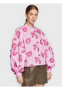 Custommade Koszula Bondie 999326254 Różowy Relaxed Fit. Kolor: różowy. Materiał: syntetyk, bawełna