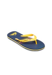 Quiksilver - Klapki dla Mężczyzn MOLOKAI STRIPE 25. Okazja: na plażę. Kolor: niebieski. Materiał: guma, syntetyk, materiał. Styl: sportowy