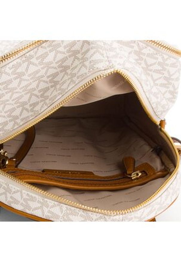 MICHAEL Michael Kors Plecak Rhea Zip 30S7GEZB1B Beżowy. Kolor: beżowy. Materiał: skóra