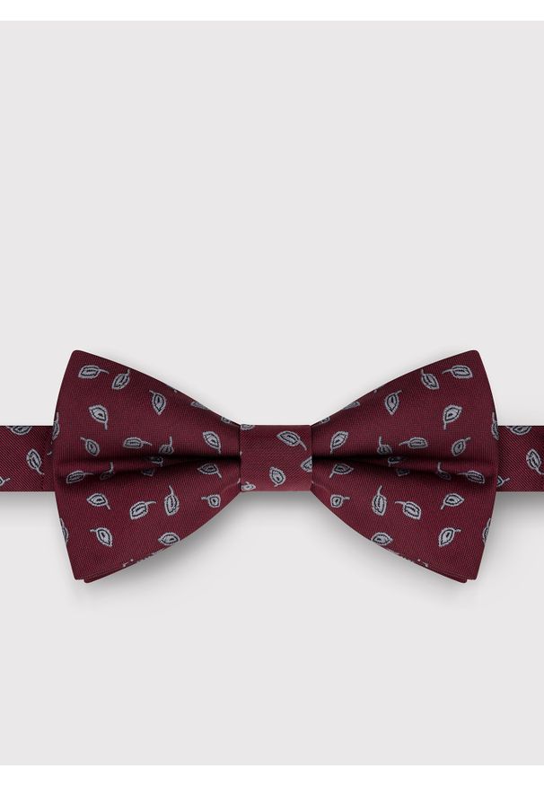 Pako Lorente - PAKO LORENTE – Bordowa wzorzysta mucha męska. Kolor: czerwony. Materiał: poliester. Styl: elegancki