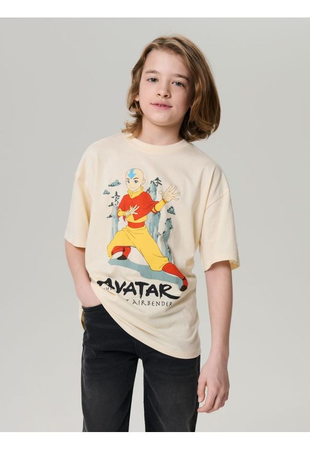 Sinsay - Koszulka Avatar: The Last Airbender - kremowy. Kolor: kremowy