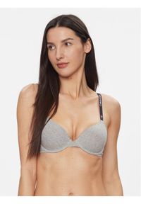 Calvin Klein Underwear Biustonosz z fiszbiną Lightly Lined Demi 000QF7219E Szary. Kolor: szary. Materiał: bawełna