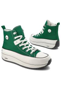 Zielone Sneakersy Rieker Modne Obuwie Damskie. Okazja: na co dzień, na spacer. Kolor: zielony. Materiał: materiał. Sezon: lato. Sport: turystyka piesza #5