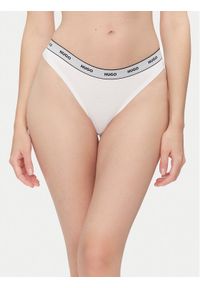 Hugo - HUGO Komplet 3 par stringów Triplet Thong Stripe 50545680 Biały. Kolor: biały. Materiał: bawełna