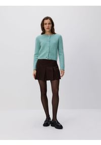 Reserved - Plisowane spódnico-szorty - ciemnobrązowy. Kolor: brązowy. Materiał: tkanina, wiskoza #1
