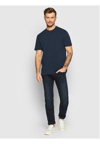 Selected Homme T-Shirt Colman 16077385 Granatowy Relaxed Fit. Kolor: niebieski. Materiał: bawełna