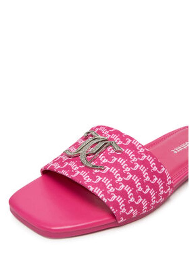 Juicy Couture Klapki HY24111-1 Różowy. Kolor: różowy. Materiał: materiał