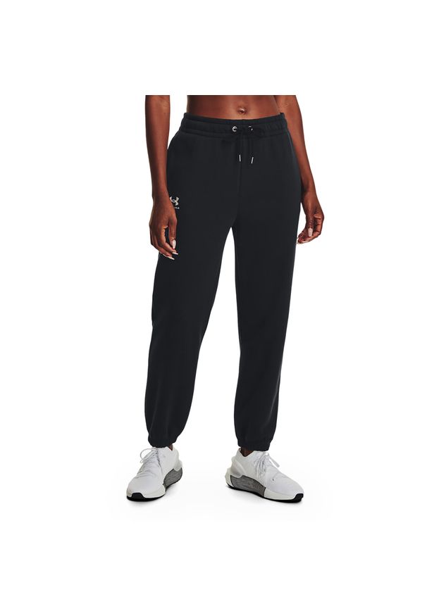 Spodnie treningowe damskie Under Armour Essential Fleece Joggers. Kolor: czarny