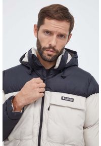 columbia - Columbia kurtka Ballistic Ridge Oversized Puffer męska kolor beżowy zimowa oversize. Typ kołnierza: kaptur. Kolor: beżowy. Materiał: syntetyk, włókno. Sezon: zima #6