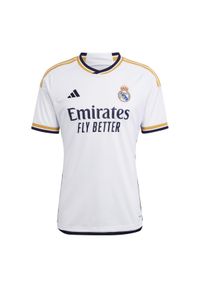 Adidas - Koszulka do piłki nożnej ADIDAS Real Madryt Home sezon 2023/2024. Kolor: biały. Materiał: tkanina. Sport: piłka nożna