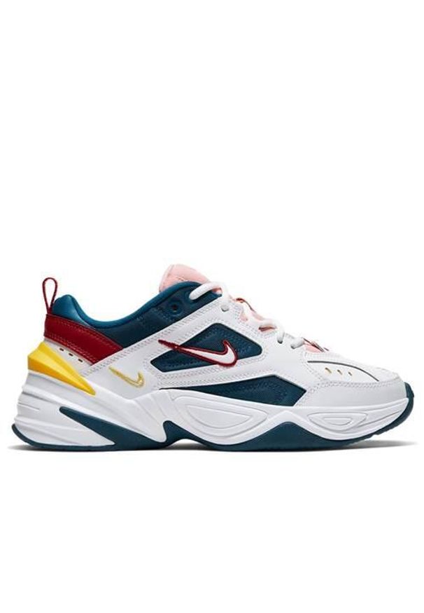 Buty do chodzenia damskie Nike W M2K Tekno. Zapięcie: sznurówki. Kolor: biały, wielokolorowy. Materiał: materiał, skóra. Szerokość cholewki: normalna. Sport: turystyka piesza